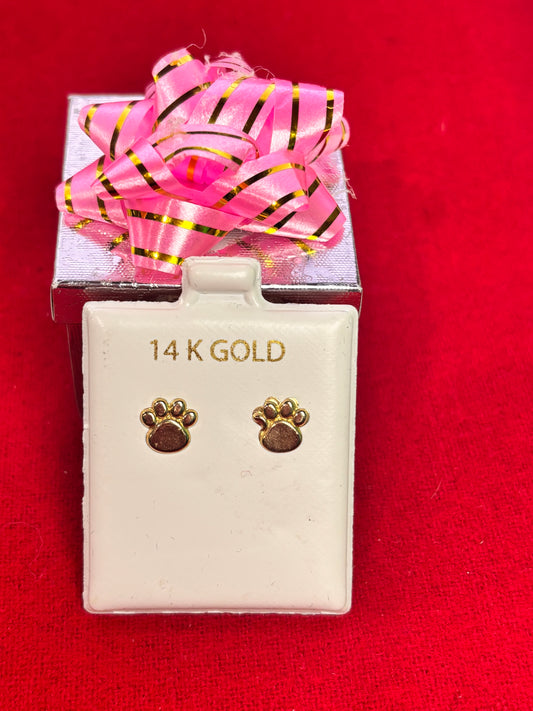 ARETES PATITA oro 14K