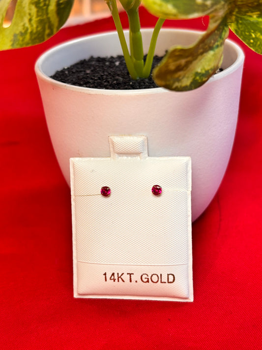 Oro 14k  diamante rosa