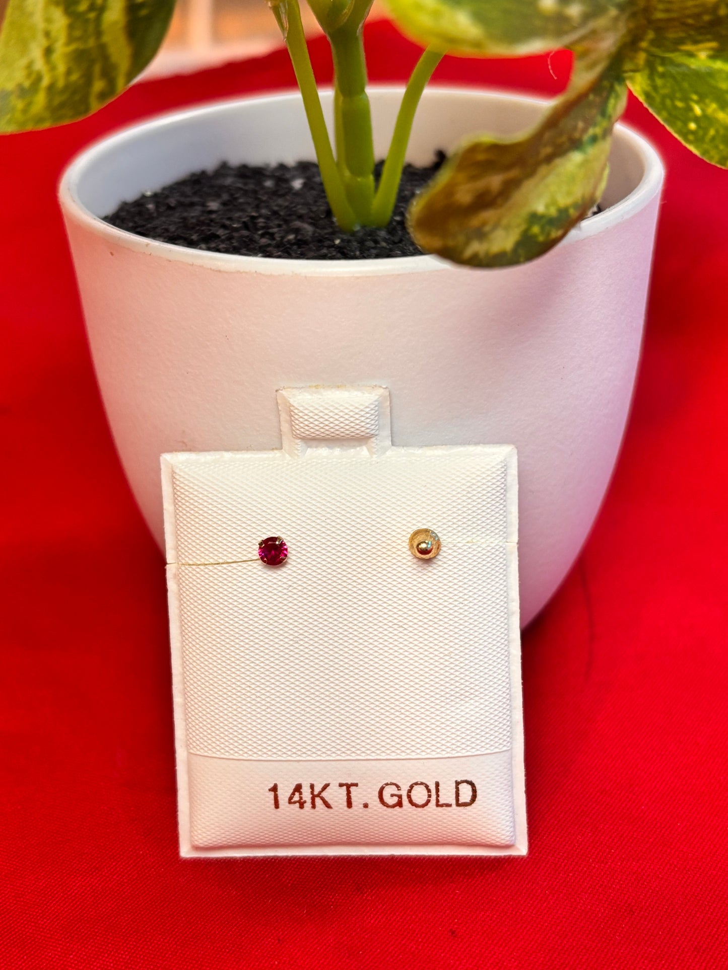 Oro 14k  diamante rosa